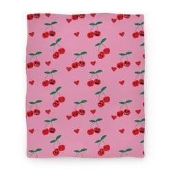 Movie Anime Cherry Love Pattern Premium Fleece Sherpa Blanket Perfect And Unique Gifts For Family On Christmas