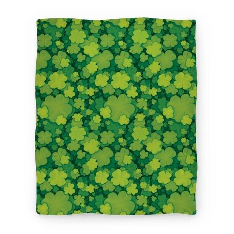 Movie Anime Clover Patch Pattern Premium Fleece Sherpa Blanket Perfect And Unique Gifts For Family On Christmas