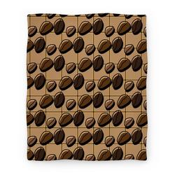 Movie Anime Coffee Bean Pattern Premium Fleece Sherpa Blanket Perfect And Unique Gifts For Family On Christmas