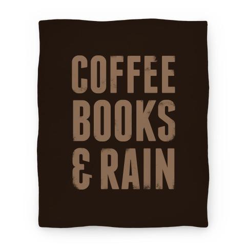 Movie Anime Coffee Books & Rain (Expresso) Premium Fleece Sherpa Blanket Perfect Gifts For Family On Christmas
