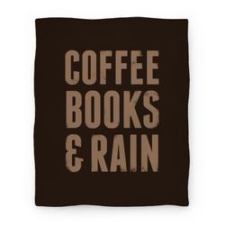 Movie Anime Coffee Books & Rain (Expresso) Premium Fleece Sherpa Blanket Perfect Gifts For Family On Christmas