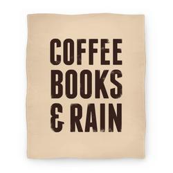 Movie Anime Coffee Books & Rain Premium Fleece Sherpa Blanket Perfect And Unique Gifts For Family On Christmas