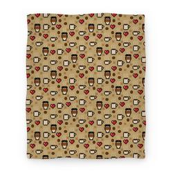 Movie Anime Coffee Pixel Art Pattern Premium Fleece Sherpa Blanket Perfect Gifts For Family On Christmas