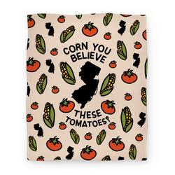 Movie Anime Corn You Believe These Tomatoes? (New Jersey) Premium Fleece Sherpa Blanket Perfect Gifts For Family On Christmas