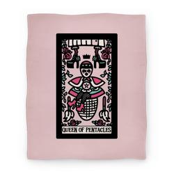 Movie Anime Creepy Cute Tarot: Queen of Pentacles Baba Yaga Premium Fleece Sherpa Blanket Perfect Gifts For Family On Christmas