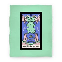Movie Anime Creepy Cute Tarot: The Devil Premium Fleece Sherpa Blanket Perfect Gifts For Family On Christmas
