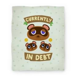 Movie Anime Currently In Debt Premium Fleece Sherpa Blanket Perfect And Unique Gifts For Family On Christmas