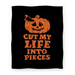 Movie Anime Cut My Life Into Pieces Halloween Premium Fleece Sherpa Blanket Perfect Gifts For Family On Christmas