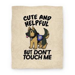 Movie Anime Cute And Helpful But Don't Touch Me Premium Fleece Sherpa Blanket Perfect Gifts For Family On Christmas