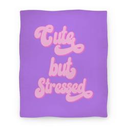 Movie Anime Cute But Stressed Premium Fleece Sherpa Blanket Perfect And Unique Gifts For Family On Christmas
