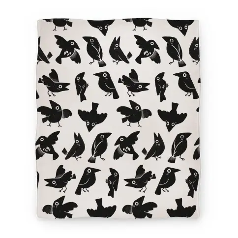 Movie Anime Cute Crow Pattern Premium Fleece Sherpa Blanket Perfect And Unique Gifts For Family On Christmas