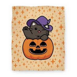 Movie Anime Cute Halloween Cat Premium Fleece Sherpa Blanket Perfect And Unique Gifts For Family On Christmas