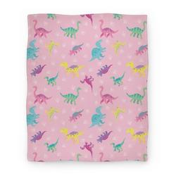 Movie Anime Cute Pastel Pixel Dinosaur Pattern Premium Fleece Sherpa Blanket Perfect Gifts For Family On Christmas