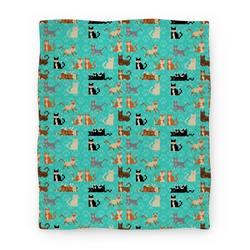 Movie Anime Cute Pixel Kitty Cats Premium Fleece Sherpa Blanket Perfect And Unique Gifts For Family On Christmas