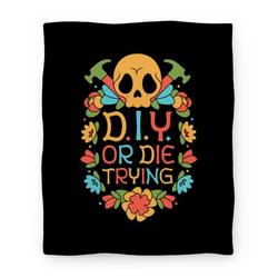 Movie Anime D.I.Y. Or Die Trying Premium Fleece Sherpa Blanket Perfect And Unique Gifts For Family On Christmas