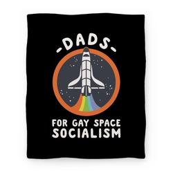 Movie Anime Dads For Gay Space Socialism Premium Fleece Sherpa Blanket Perfect Gifts For Family On Christmas