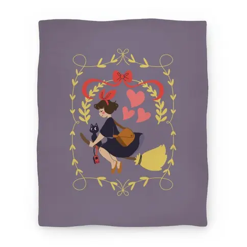 Movie Anime Delivery Witch - Kiki Premium Fleece Sherpa Blanket Perfect And Unique Gifts For Family On Christmas