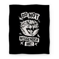 Movie Anime Do Not Misgender Me Premium Fleece Sherpa Blanket Perfect And Unique Gifts For Family On Christmas