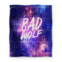 Movie Anime Doctor Who Bad Wolf Premium Fleece Sherpa Blanket Perfect And Unique Gifts For Family On Christmas