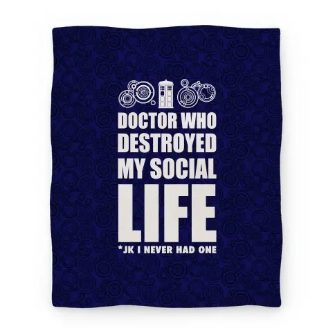 Movie Anime Doctor Who Destroyed My Life Premium Fleece Sherpa Blanket Perfect Gifts For Family On Christmas