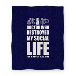 Movie Anime Doctor Who Destroyed My Life Premium Fleece Sherpa Blanket Perfect Gifts For Family On Christmas