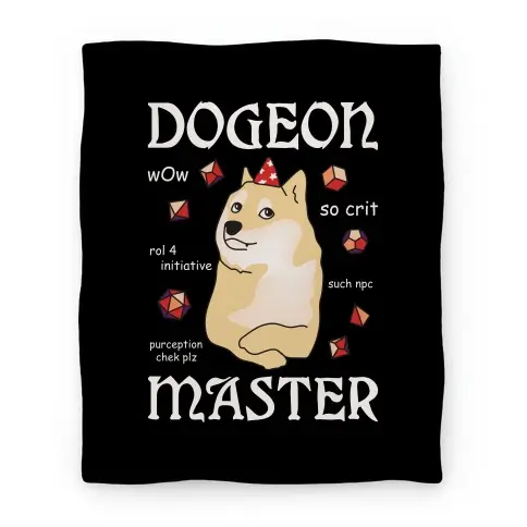 Movie Anime Dogeon Master Doge DM Premium Fleece Sherpa Blanket Perfect And Unique Gifts For Family On Christmas