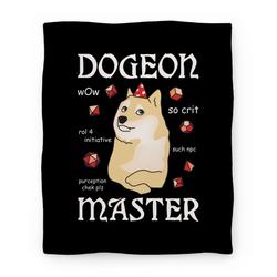 Movie Anime Dogeon Master Doge DM Premium Fleece Sherpa Blanket Perfect And Unique Gifts For Family On Christmas