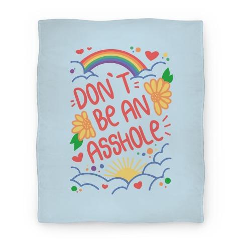 Movie Anime Don't Be An Asshole Premium Fleece Sherpa Blanket Perfect And Unique Gifts For Family On Christmas