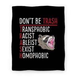 Movie Anime Don't Be TRASH Premium Fleece Sherpa Blanket Perfect And Unique Gifts For Family On Christmas