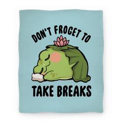 Movie Anime Don't Froget To Take Breaks Premium Fleece Sherpa Blanket Perfect Gifts For Family On Christmas