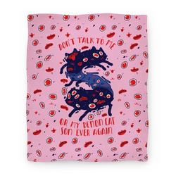 Movie Anime Don't Talk to My Demon Cat Son Premium Fleece Sherpa Blanket Perfect Gifts For Family On Christmas