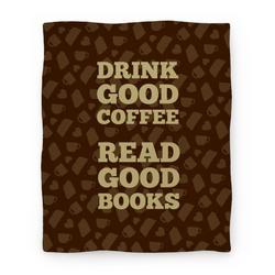 Movie Anime Drink Good Coffee, Read Good Books (Dark ) Premium Fleece Sherpa Blanket Perfect Gifts For Family On Christmas