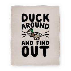 Movie Anime Duck Around And Find Out Premium Fleece Sherpa Blanket Perfect Gifts For Family On Christmas