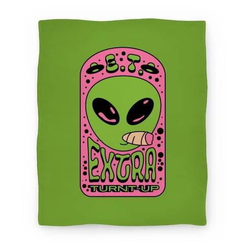 Movie Anime E.T. (Extra Turnt-Up) Alien Premium Fleece Sherpa Blanket Perfect Gifts For Family On Christmas