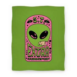 Movie Anime E.T. (Extra Turnt-Up) Alien Premium Fleece Sherpa Blanket Perfect Gifts For Family On Christmas