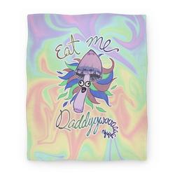Movie Anime Eat Me Daddy Psychedelic Shroom Premium Fleece Sherpa Blanket Perfect Gifts For Family On Christmas