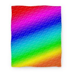 Movie Anime Emoticon Shrugs Rainbow Gradient Premium Fleece Sherpa Blanket Perfect Gifts For Family On Christmas