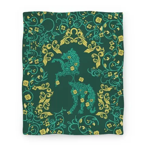Movie Anime Equestrian Floral Pattern Premium Fleece Sherpa Blanket Perfect Gifts For Family On Christmas