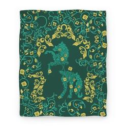 Movie Anime Equestrian Floral Pattern Premium Fleece Sherpa Blanket Perfect Gifts For Family On Christmas