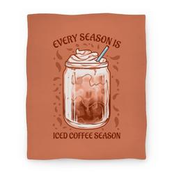 Movie Anime Every Season Is Iced Coffee Season Premium Fleece Sherpa Blanket Perfect Gifts For Family On Christmas
