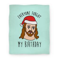 Movie Anime Everyone Forgot My Birthday Premium Fleece Sherpa Blanket Perfect Gifts For Family On Christmas