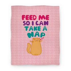 Movie Anime Feed Me So I Can Take A Nap Premium Fleece Sherpa Blanket Perfect Gifts For Family On Christmas