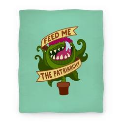 Movie Anime Feed Me The Patriarchy Premium Fleece Sherpa Blanket Perfect Gifts For Family On Christmas