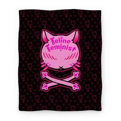 Movie Anime Feline Feminist Premium Fleece Sherpa Blanket Perfect And Unique Gifts For Family On Christmas