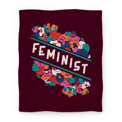 Movie Anime Feminist Floral Premium Fleece Sherpa Blanket Perfect And Unique Gifts For Family On Christmas