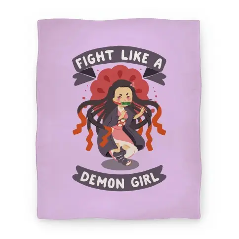 Movie Anime Fight Like a Demon Girl Nezuko Premium Fleece Sherpa Blanket Perfect Gifts For Family On Christmas
