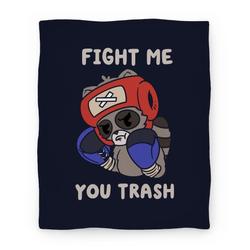 Movie Anime Fight Me You Trash Premium Fleece Sherpa Blanket Perfect And Unique Gifts For Family On Christmas