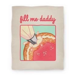 Movie Anime Fill Me Daddy (Donut) Premium Fleece Sherpa Blanket Perfect And Unique Gifts For Family On Christmas