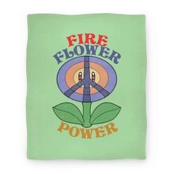 Movie Anime Fire Flower Power Premium Fleece Sherpa Blanket Perfect And Unique Gifts For Family On Christmas