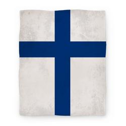 Movie Anime Flag of Finland Premium Fleece Sherpa Blanket Perfect And Unique Gifts For Family On Christmas
